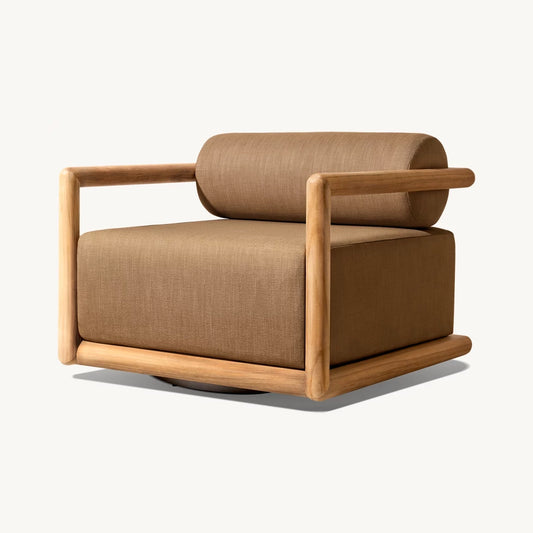 Auren Teak Swivel Lounge Chair