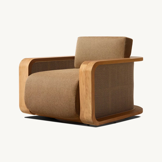 Myral Teak Swivel Lounge Chair