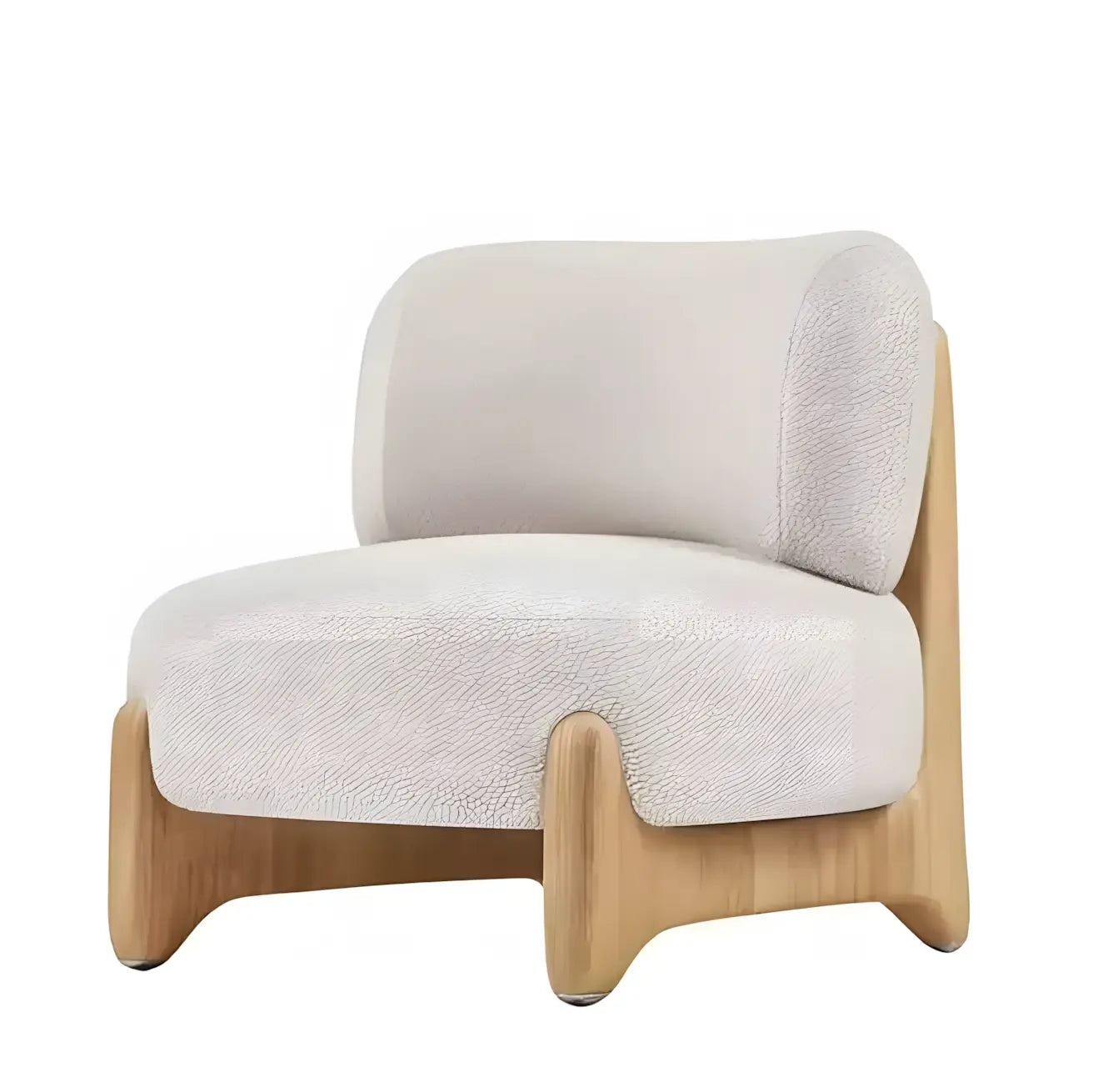 Nordic Solid Wood Alpaca Single Sofa