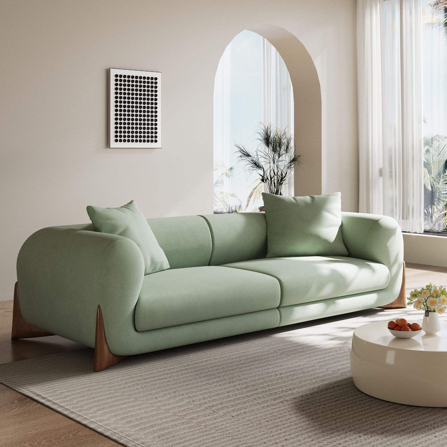 High Quality Sofa Set Luxury Couches Modern Fabric White Sofas