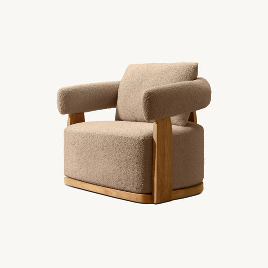Kavien Teak Swivel Lounge Chair