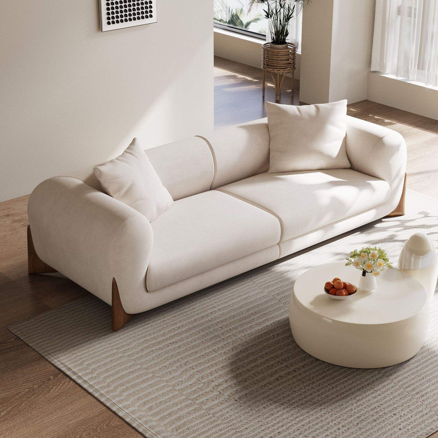 High Quality Sofa Set Luxury Couches Modern Fabric White Sofas