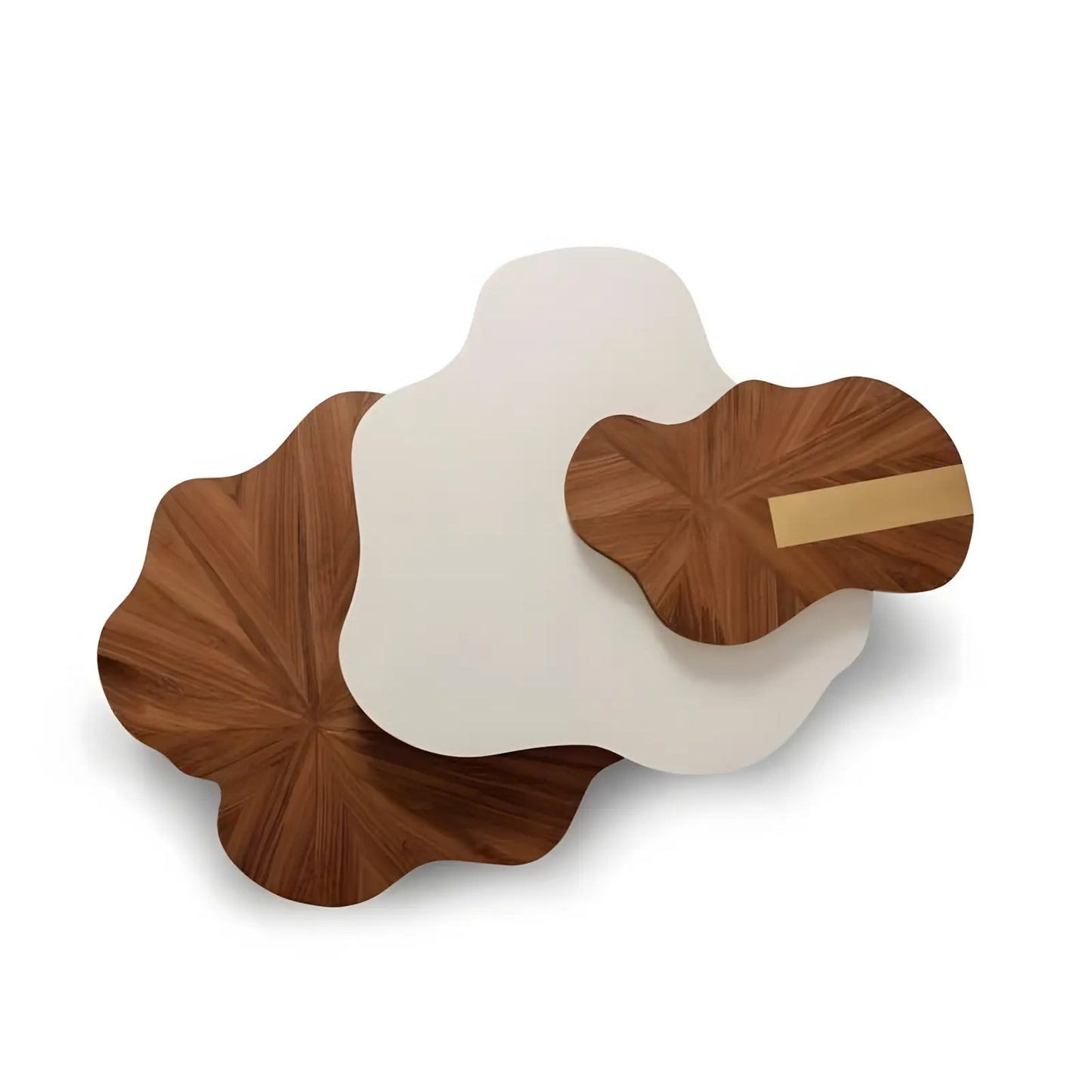 Cream Clouds Solid Wood Coffee Table