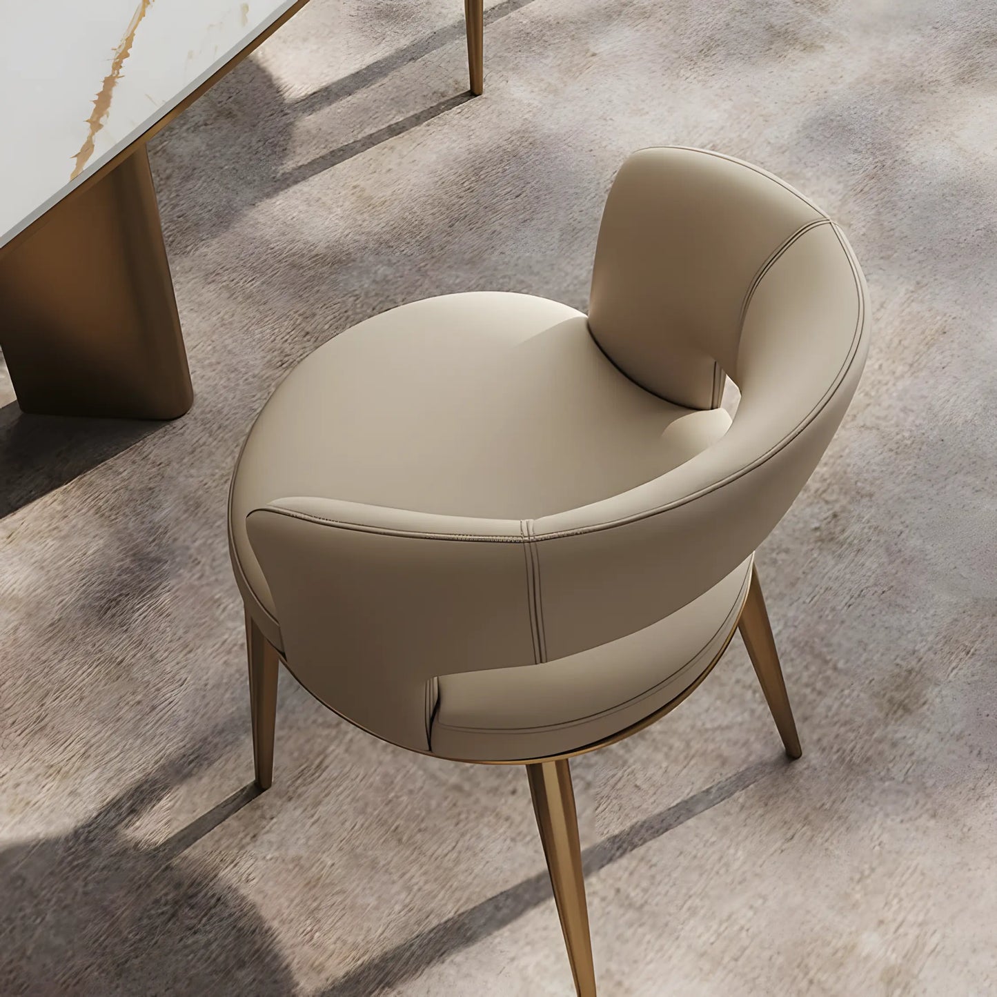 Light Luxury Leather Dining Chair Home