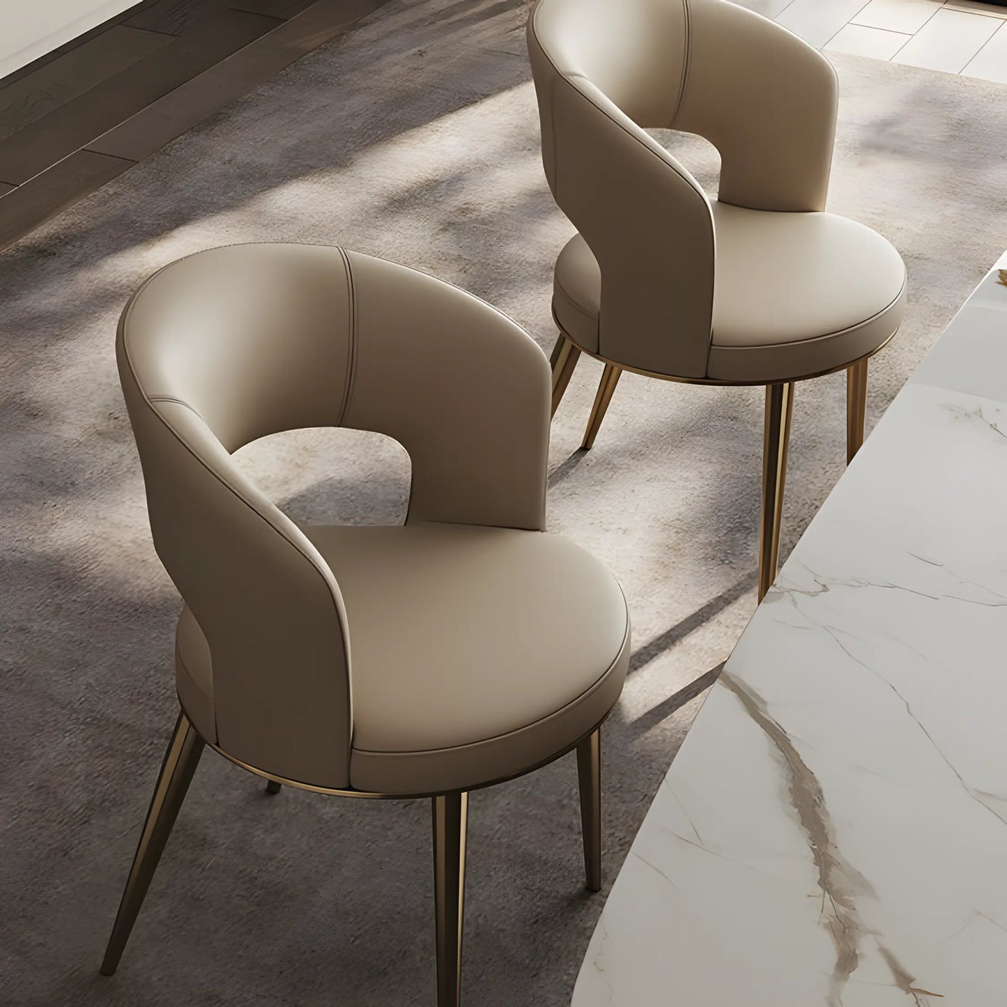 Light Luxury Leather Dining Chair Home