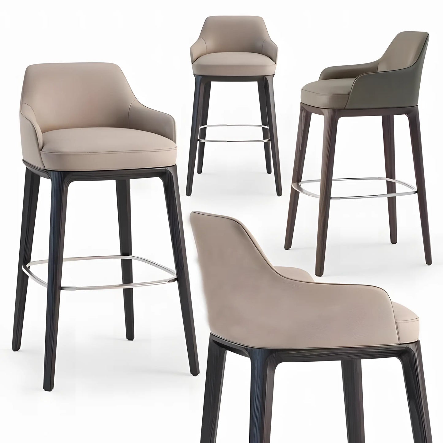 Nordic Solid Wood bar High Chair