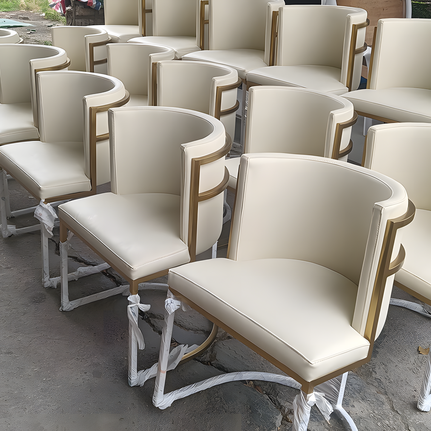 Honeycomb Backrest Stainless Steel Frame Home Cafe Bar High Chair