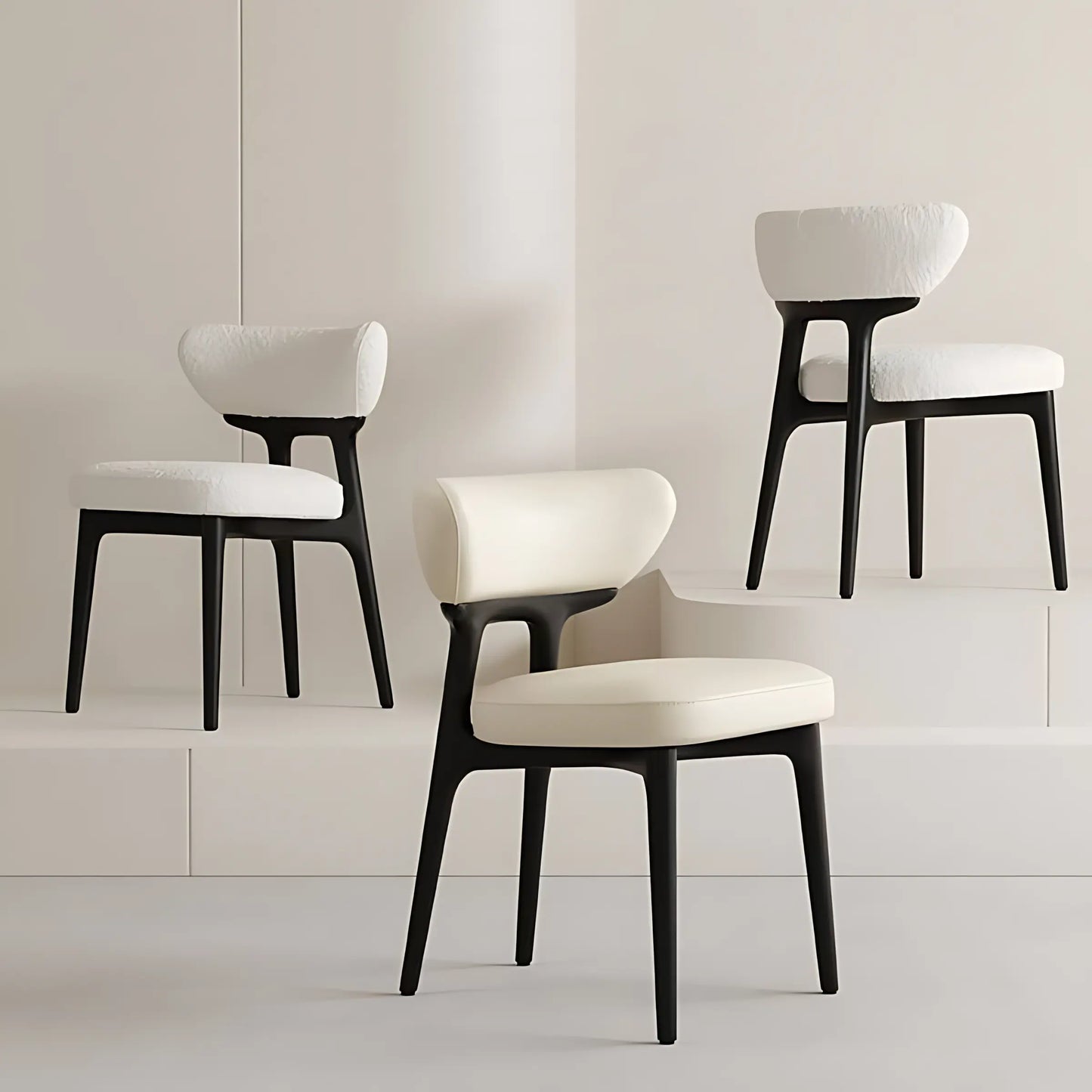 Nordic Ash Wood Synthetic Leather Home Furniture Wooden Dining Chair