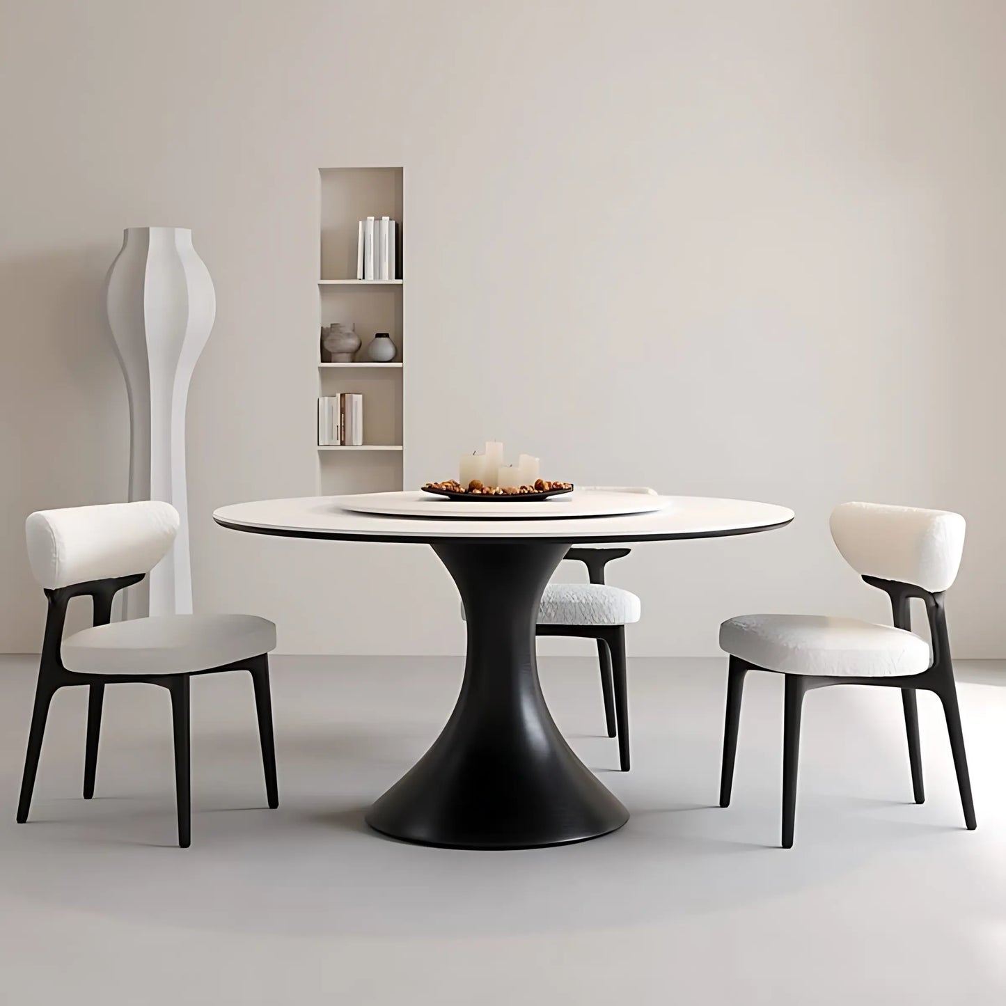 Nordic Ash Wood Synthetic Leather Home Furniture Wooden Dining Chair