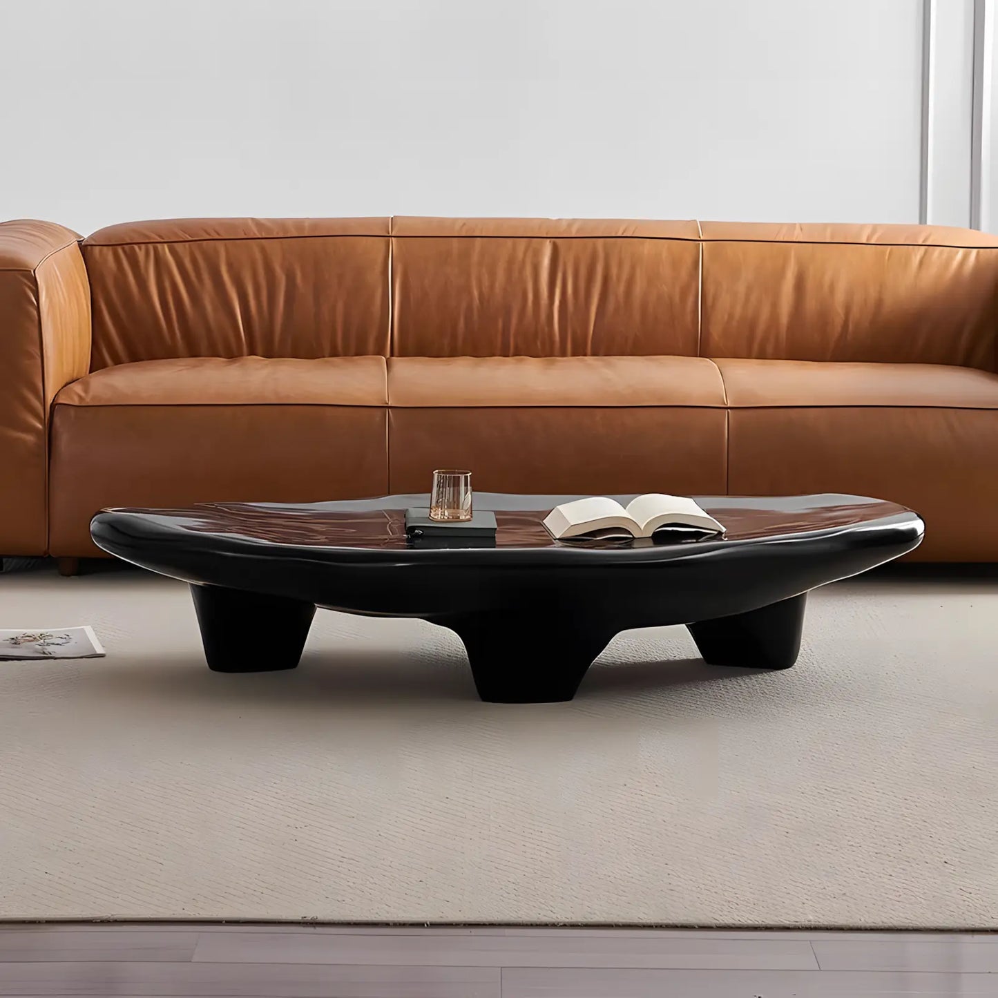 Nordic Wabi-Sabi Cobblestone Coffee Table