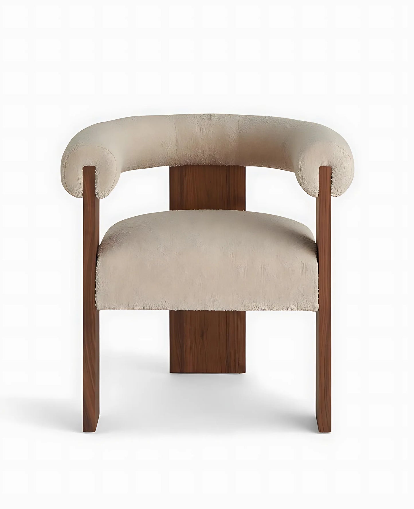 Nordic Design Ash Wood Fabric High Density Rebound Foam Luxurious Dining Chair
