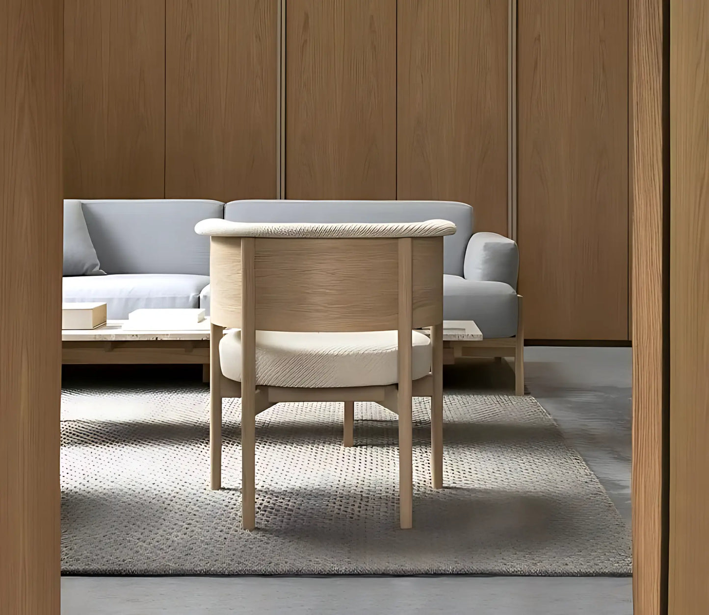Fabric Round Back Great comfort Modern Dining Chair