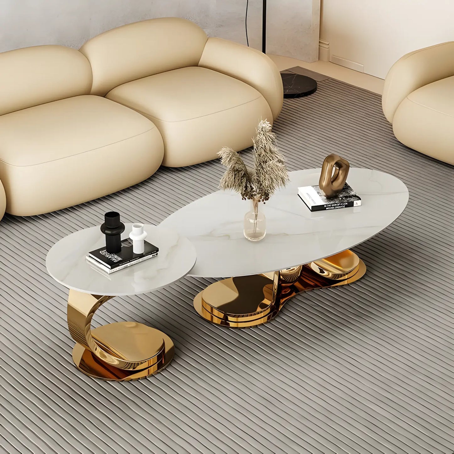 Light Luxury Light Rock Panel Coffee Table