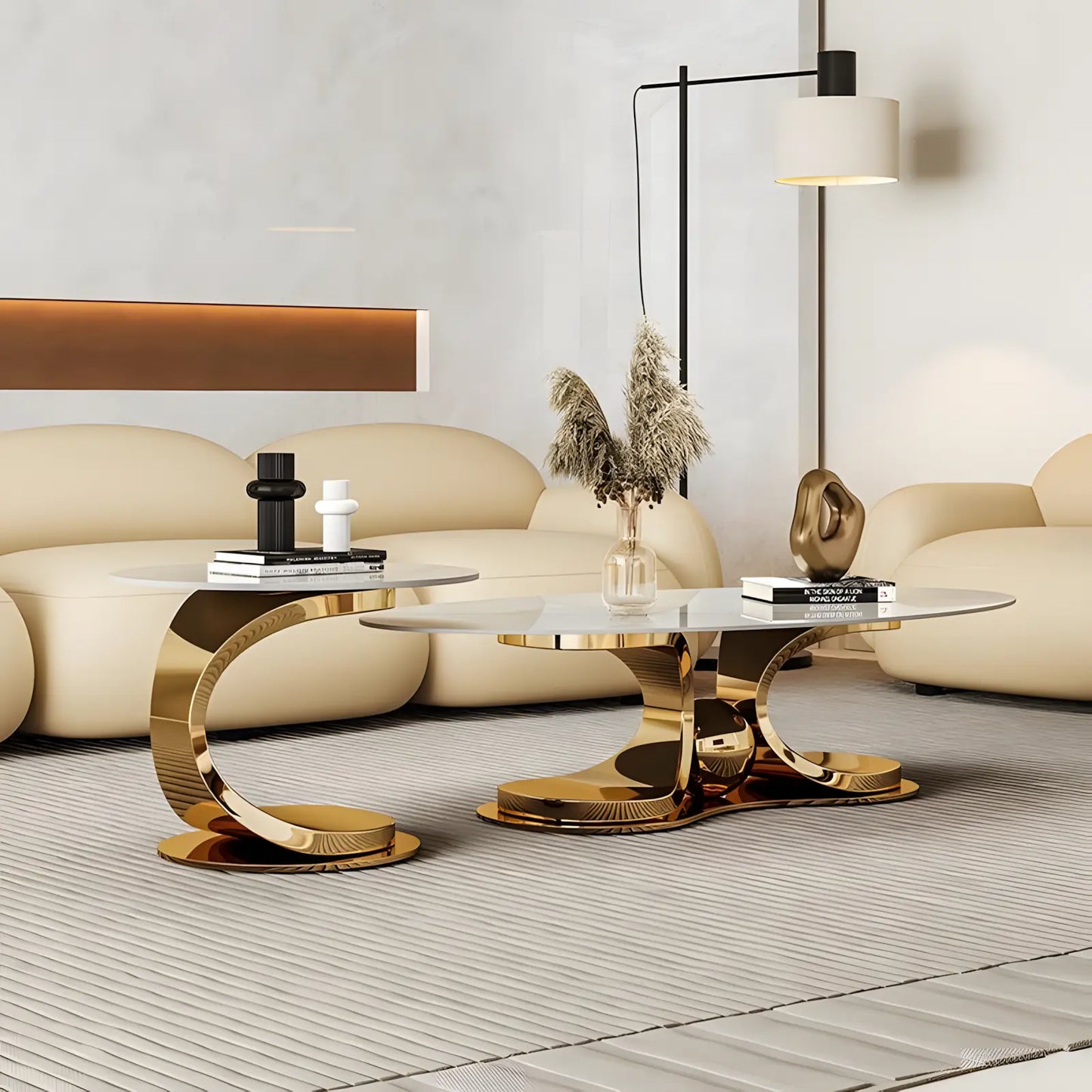 Light Luxury Light Rock Panel Coffee Table