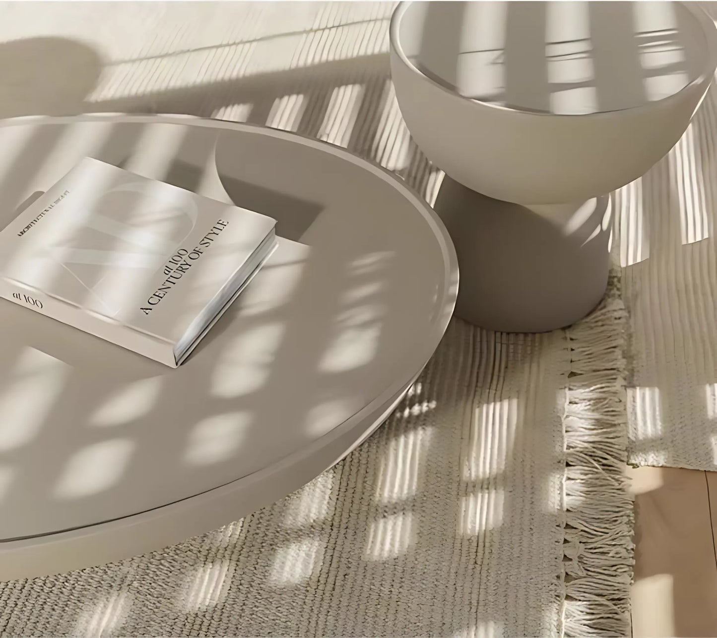 Wabi-sabi Style Fiberglass Baked Lacquer Modern Coffee Table