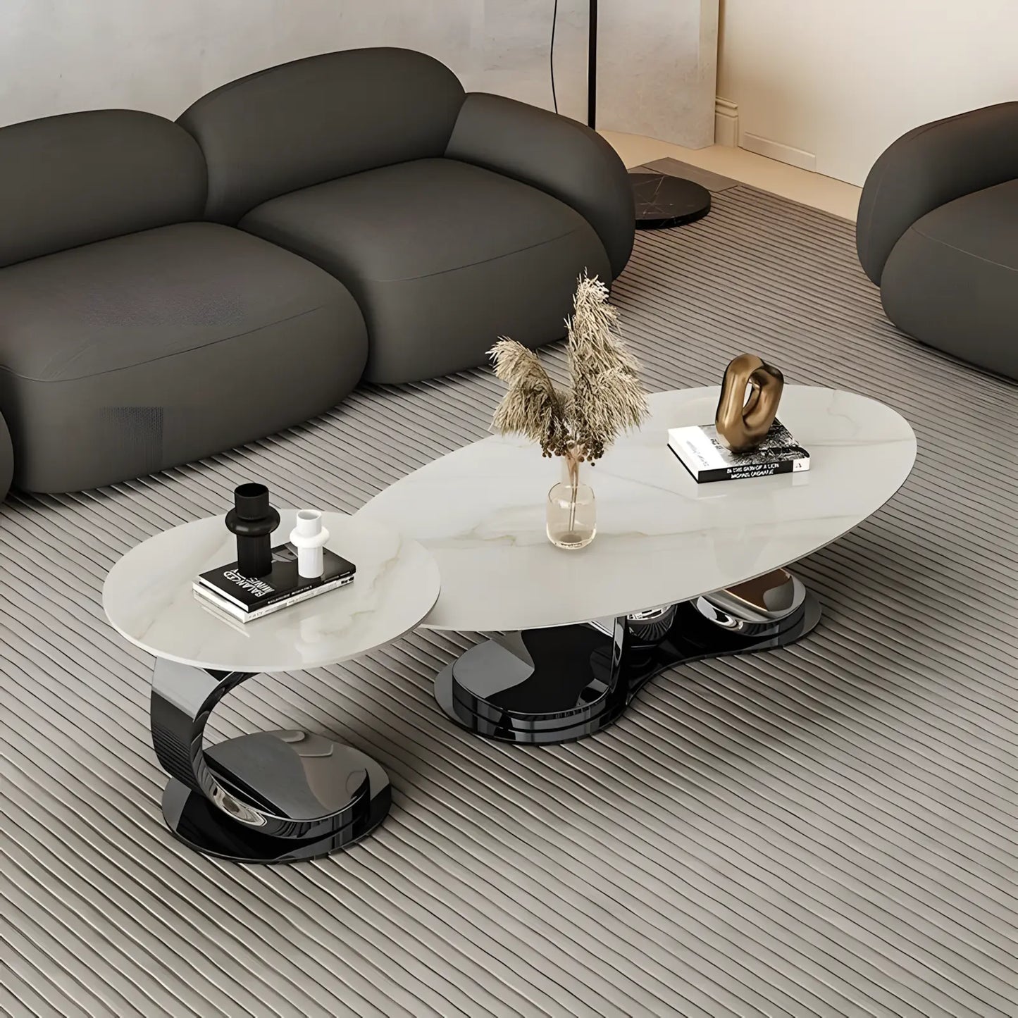 Light Luxury Light Rock Panel Coffee Table