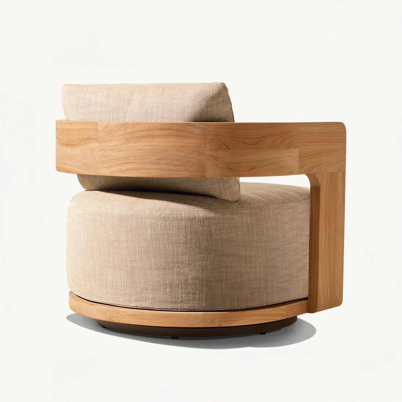 Caelen Teak Swivel Lounge Chair