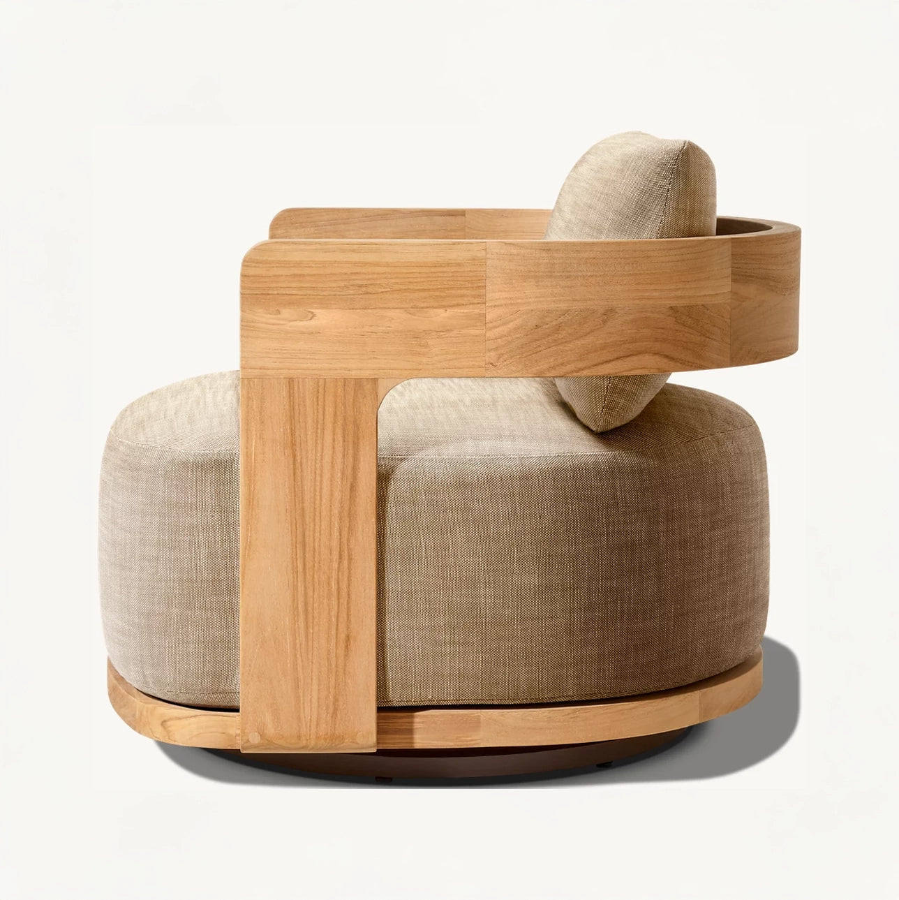 Caelen Teak Swivel Lounge Chair
