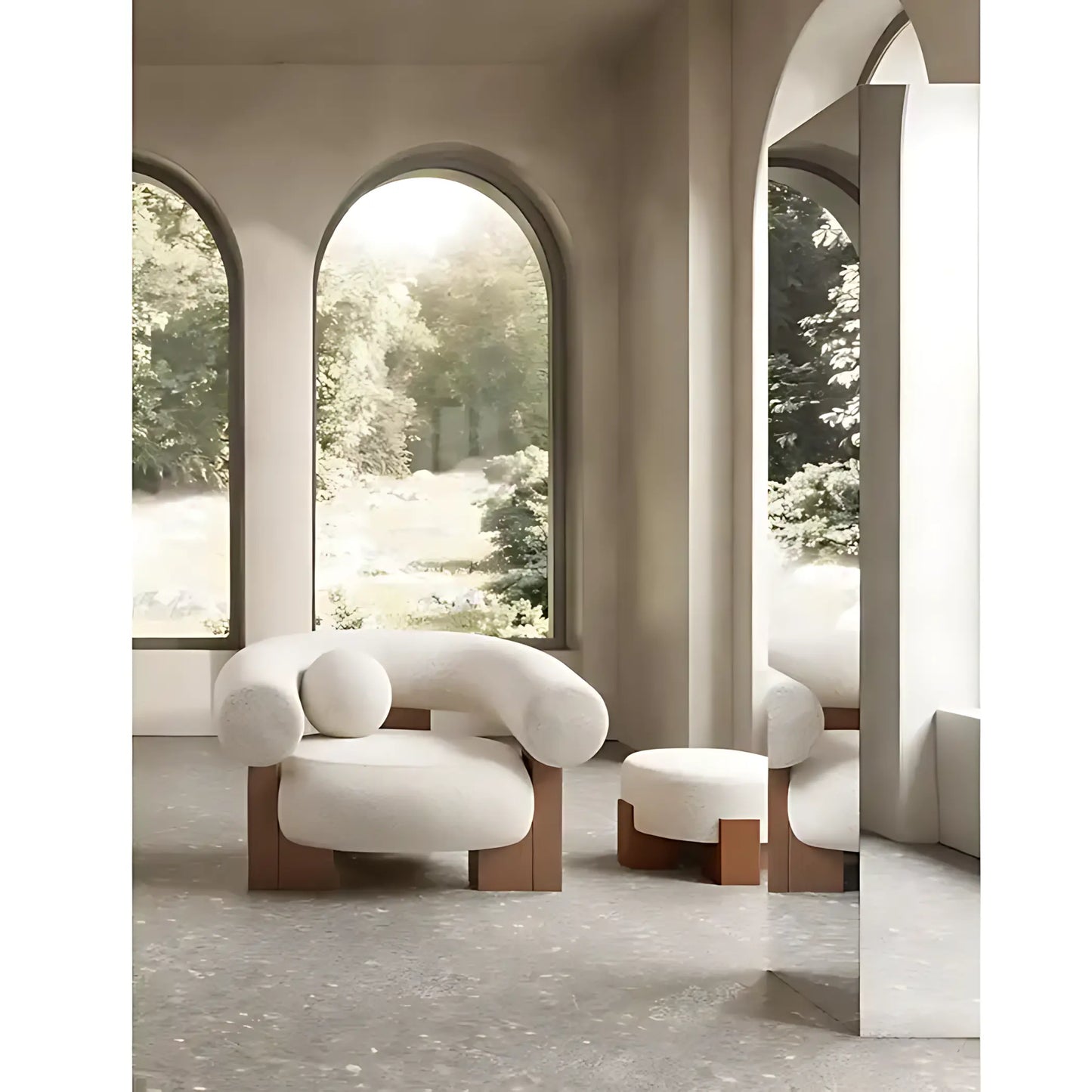 Modern Luxury Good Quality Ash Wood Accent Sofa Chair