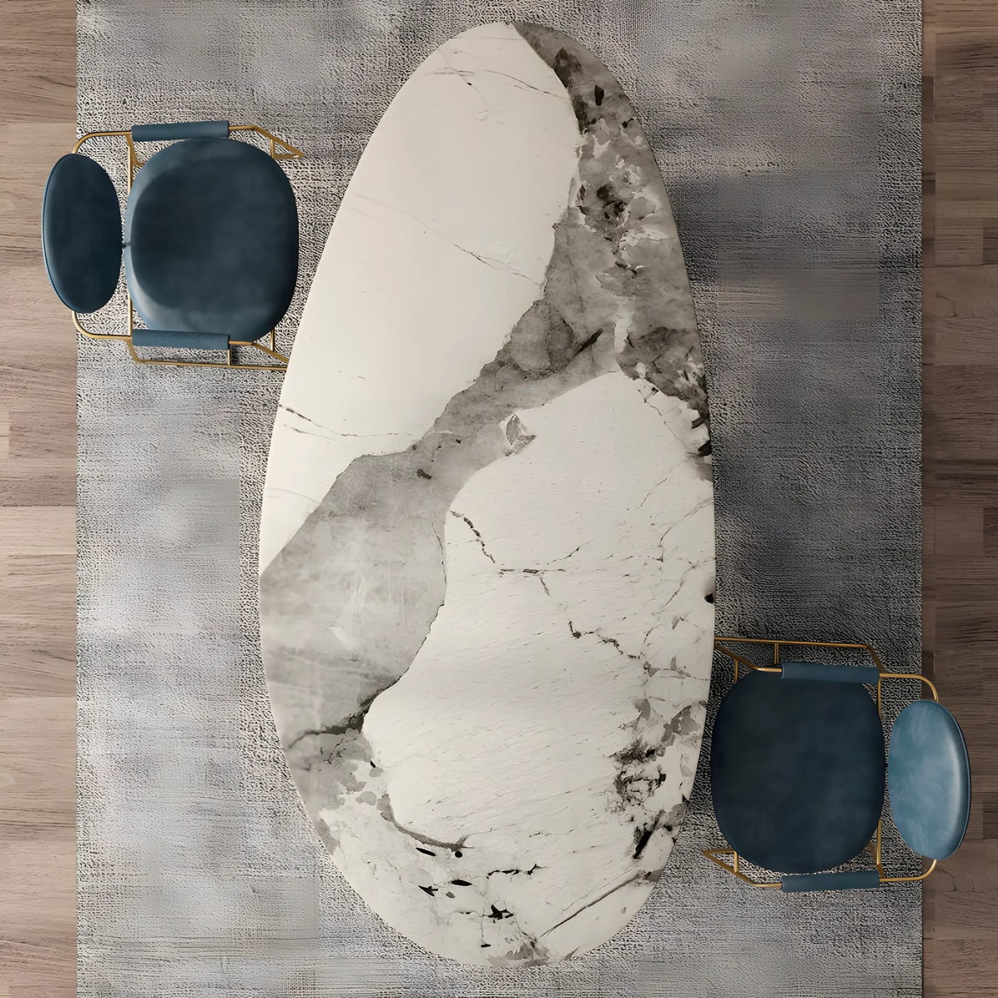 Italian Marble Rock Table