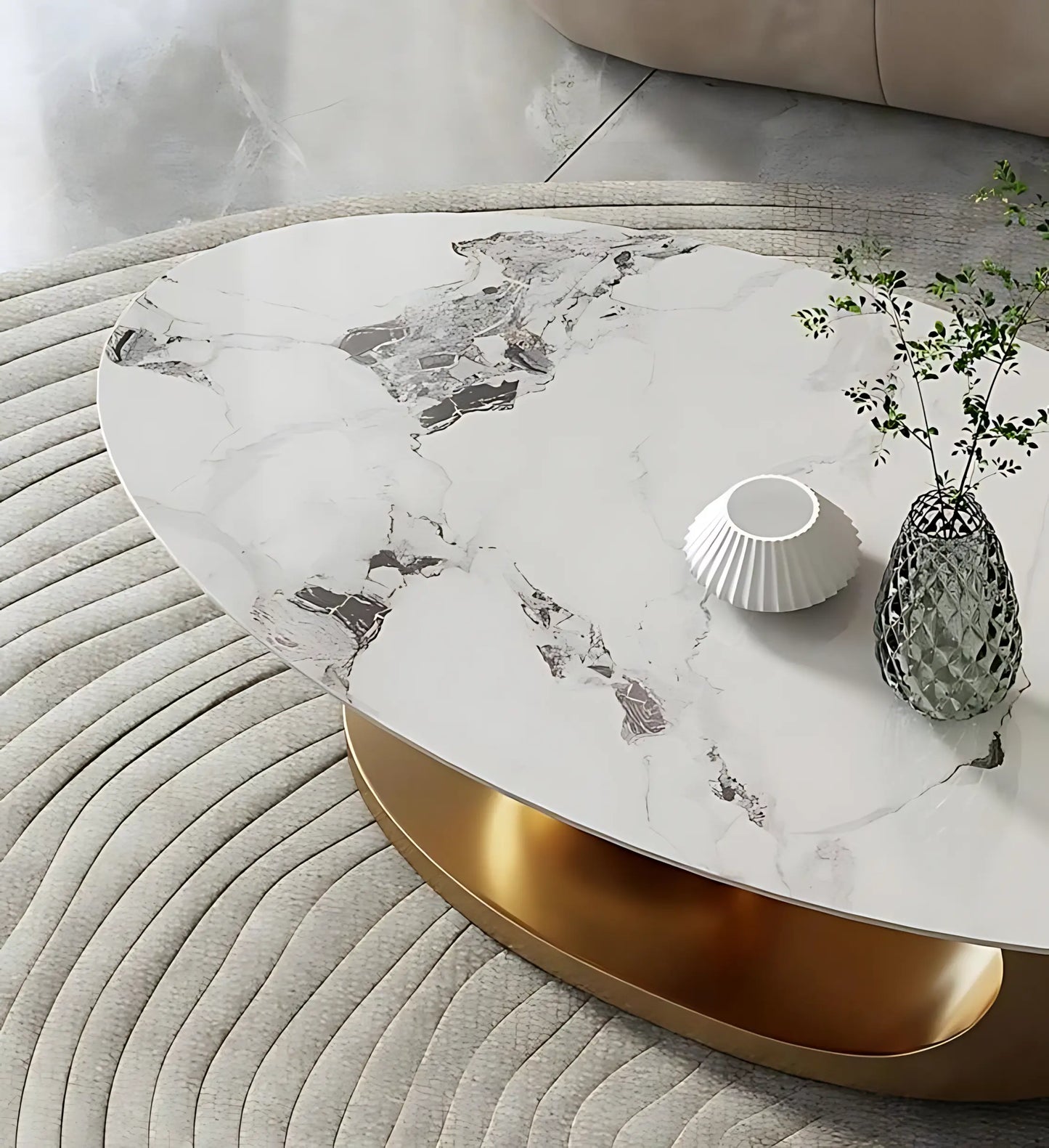 Modern Nordic Stainless Steel Frame Attractive Coffee Table