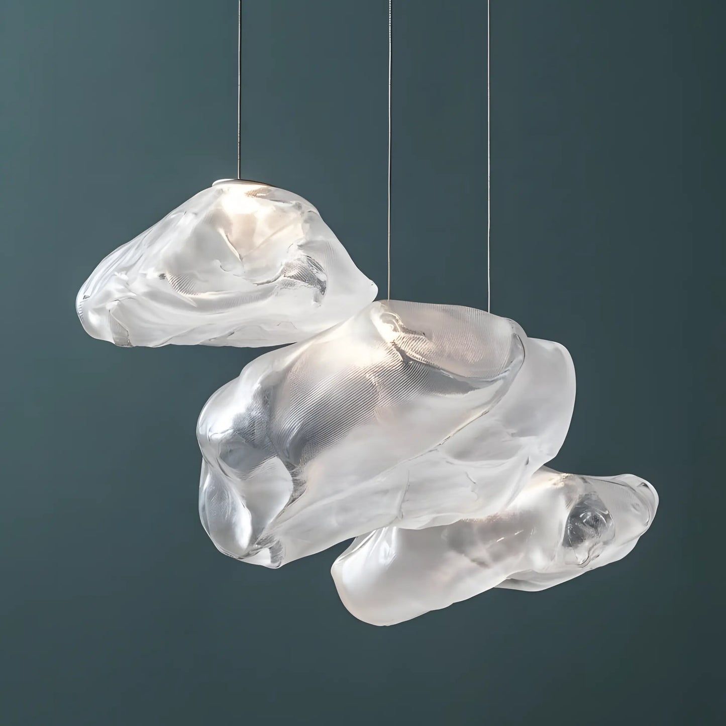 Kitchen Island Smoke Grey Clear Glass Ball Hanging Lamp