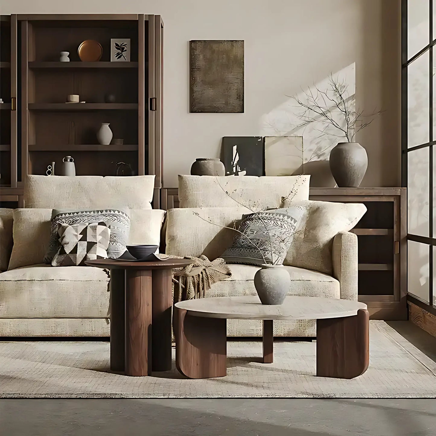Round Marble Top Luxury Coffee Table