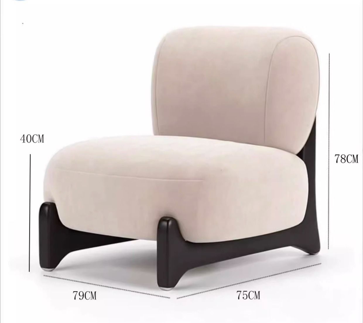 Nordic Solid Wood Alpaca Single Sofa