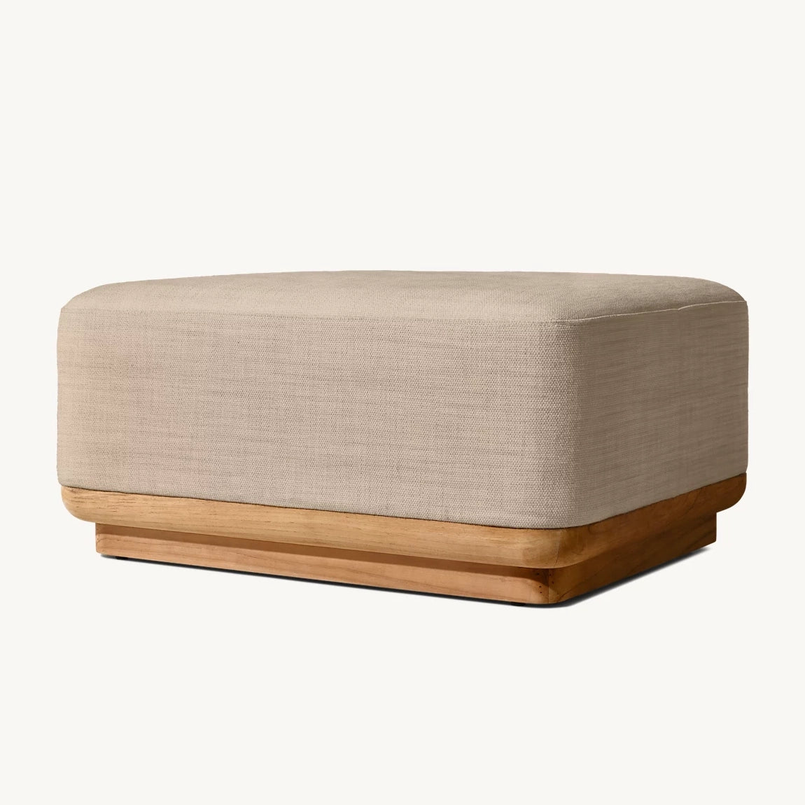 Teyric Teak Ottoman