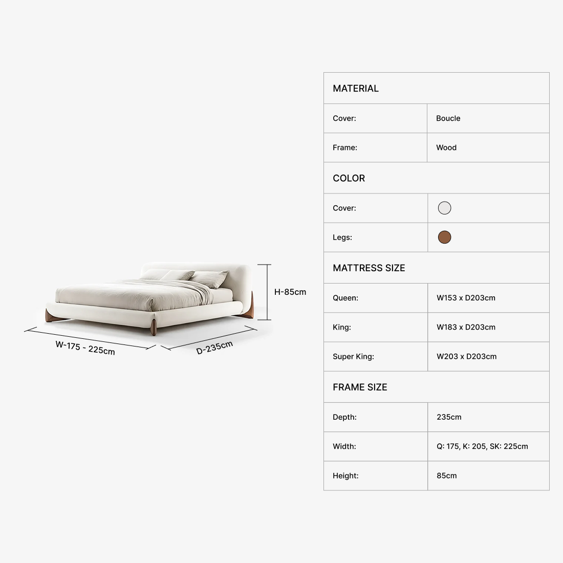 Frassino Bed