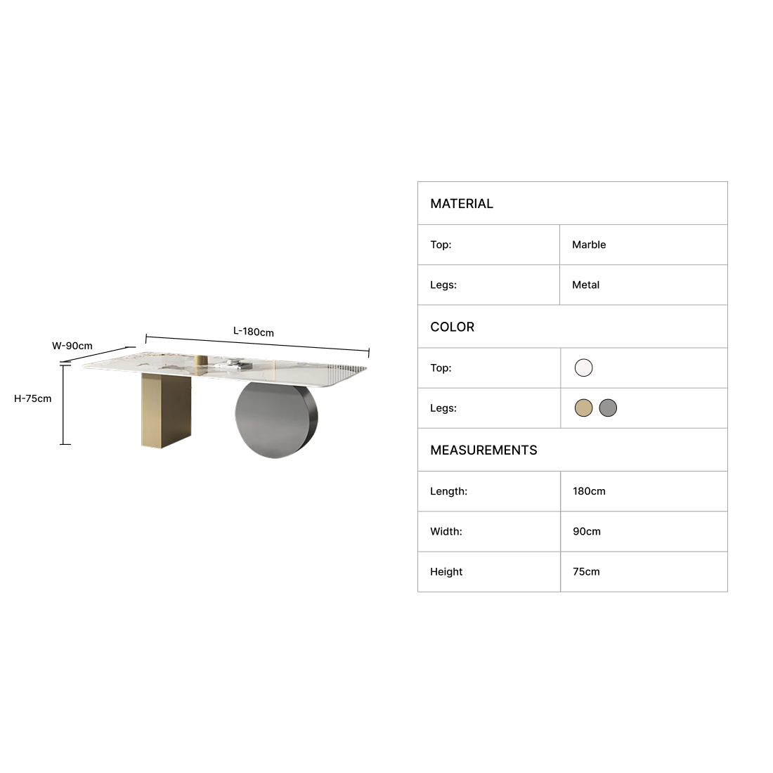 Maret Rectangle Dining Table