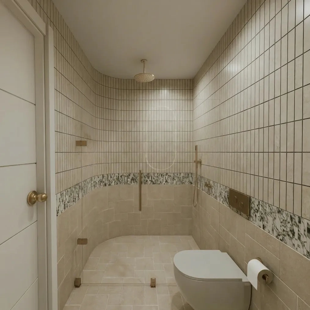 Limestone Finger Mosaic Wall Tiles