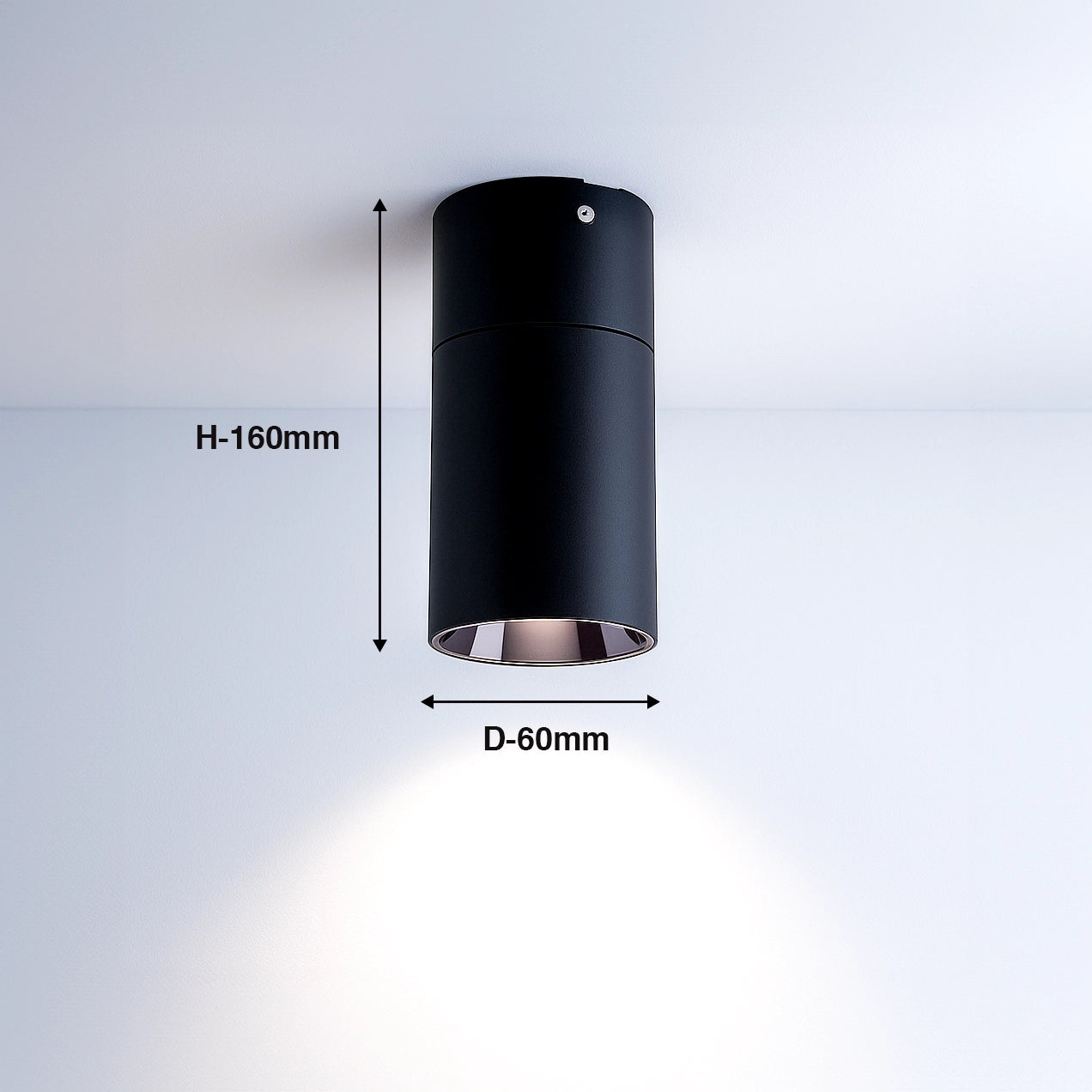 Ceiling-mounted rotatable LED spotlight