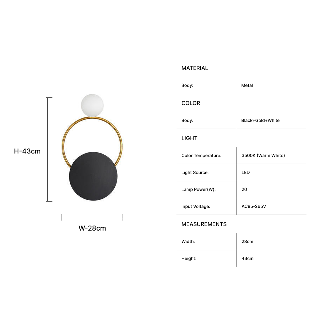 Ovale Wall Sconce