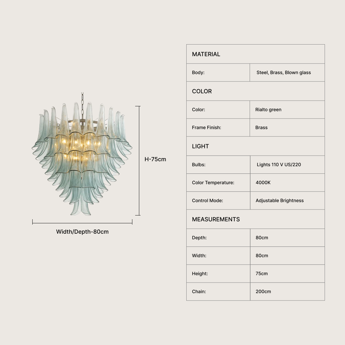 Murano Glass Chandelier