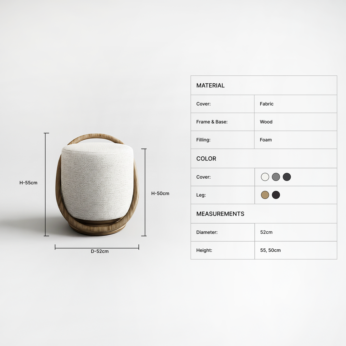 Rumi Stool Chair