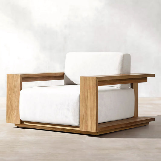 Alvia Handcrafted Teak Lounge Chair