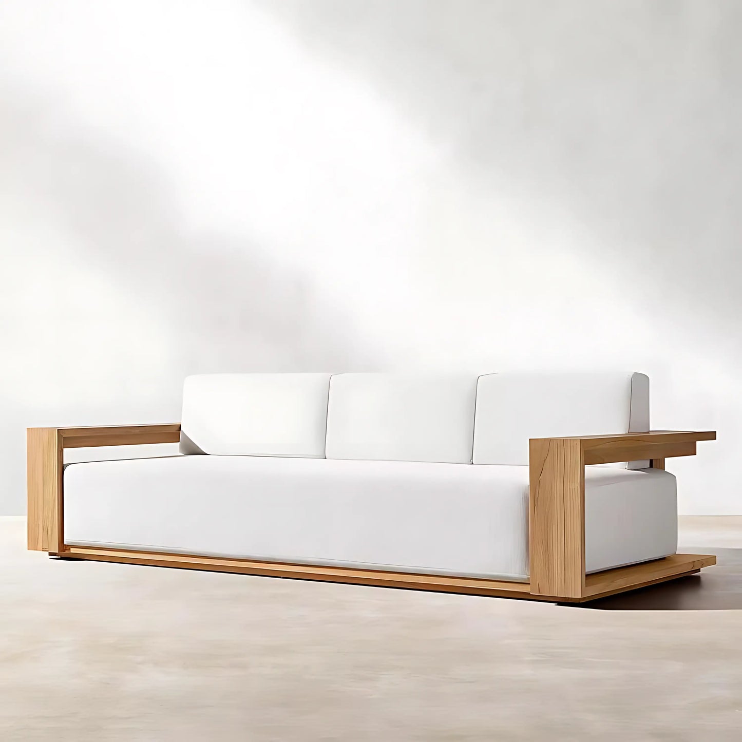 Alvia Handcrafted Teak Wood Sofa