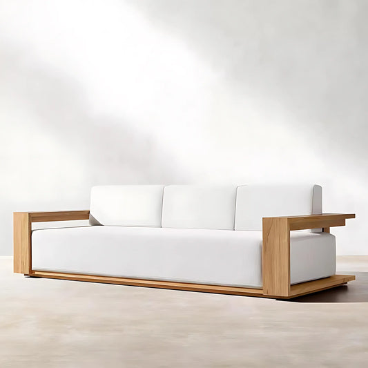 Alvia Handcrafted Teak Wood Sofa