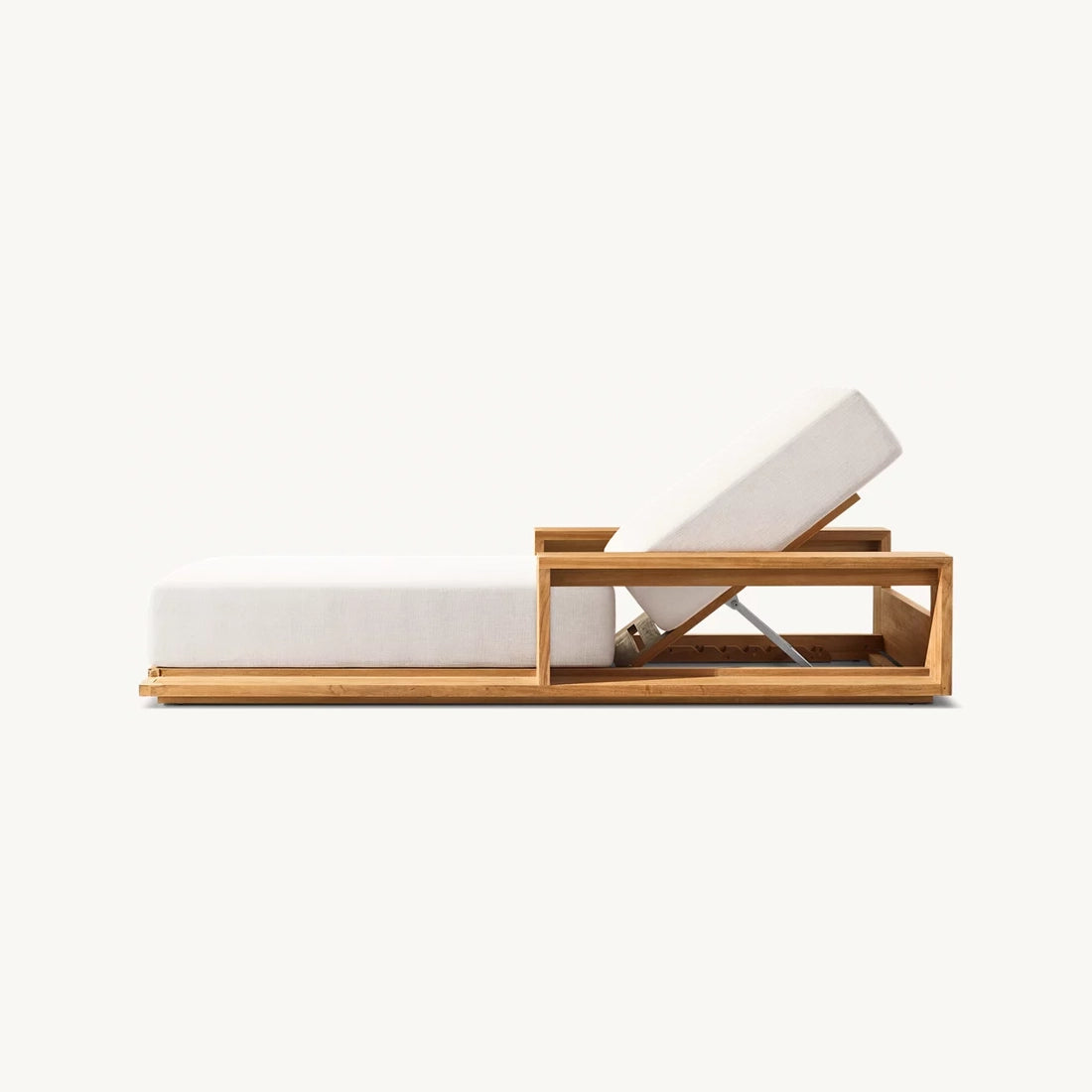 Alvia Outdoor Handcrafted Teak Chaise