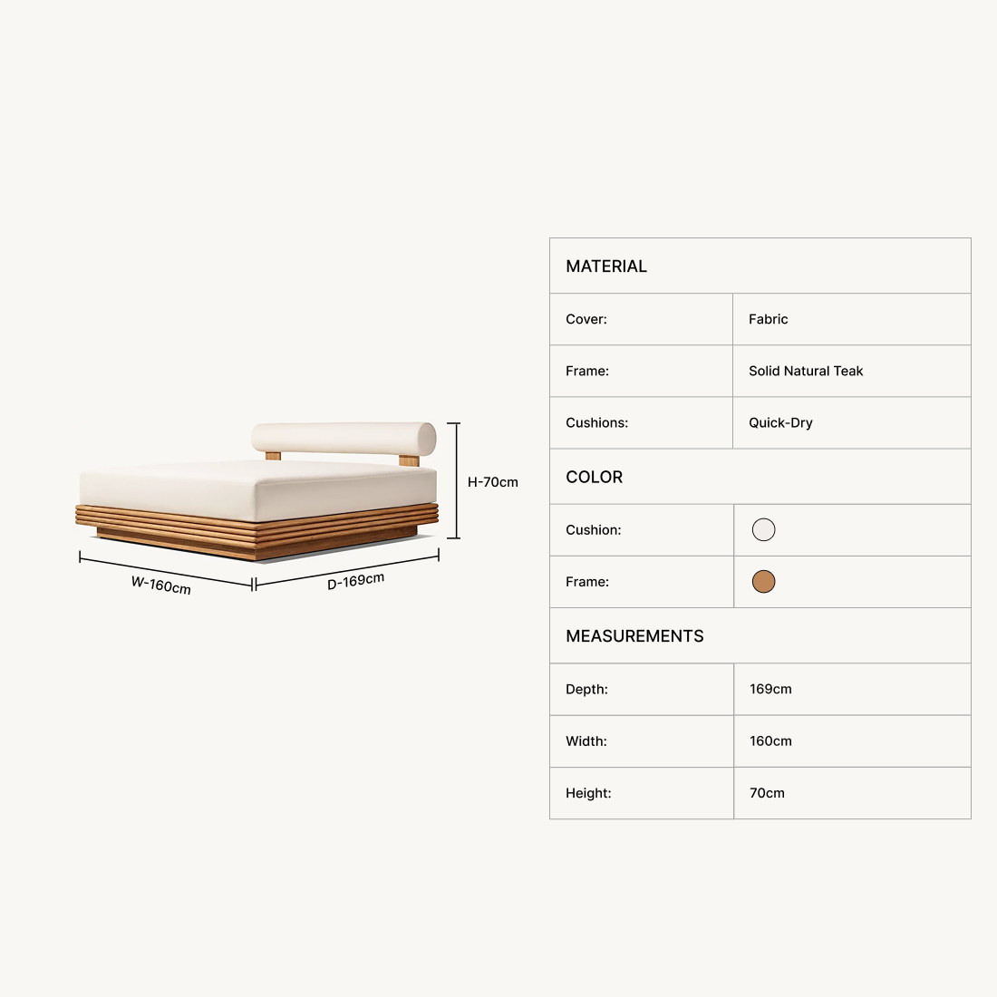 Veyra Teak Daybed