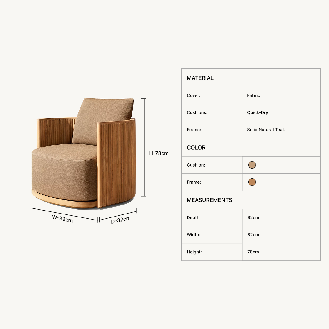 Orien Teak Lounge Chair
