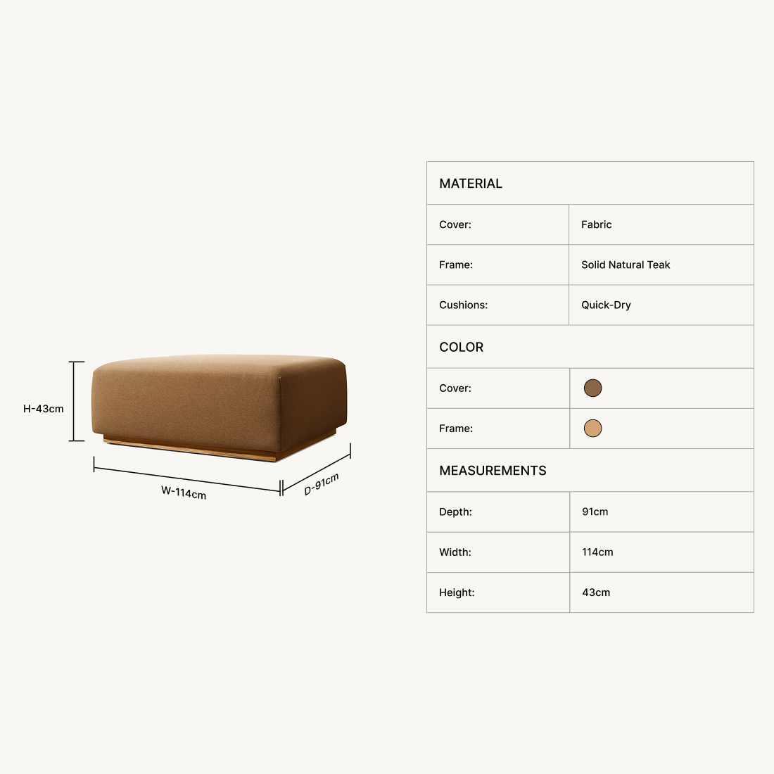 Liora Outdoor Ottoman
