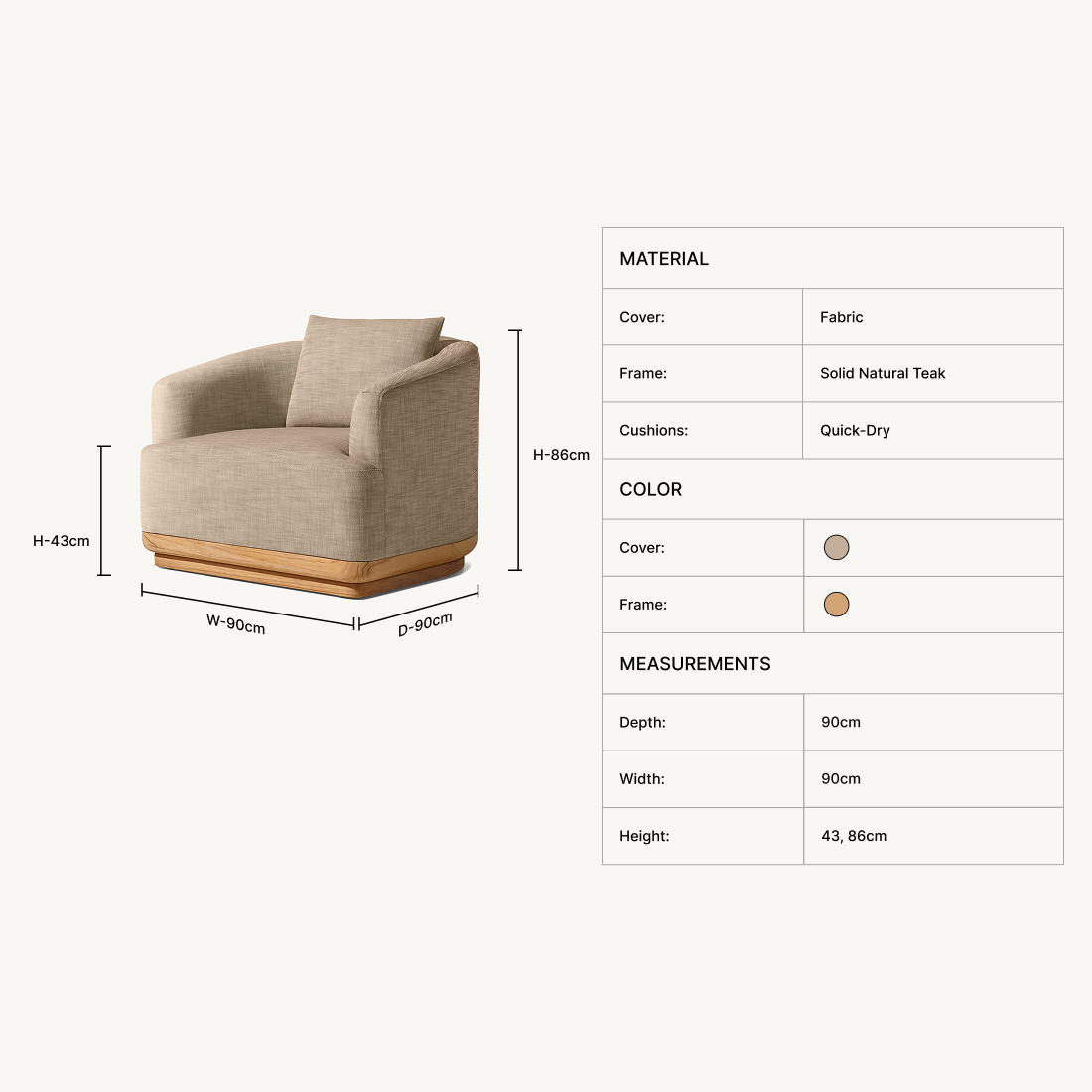 Teyric Teak Lounge Chair