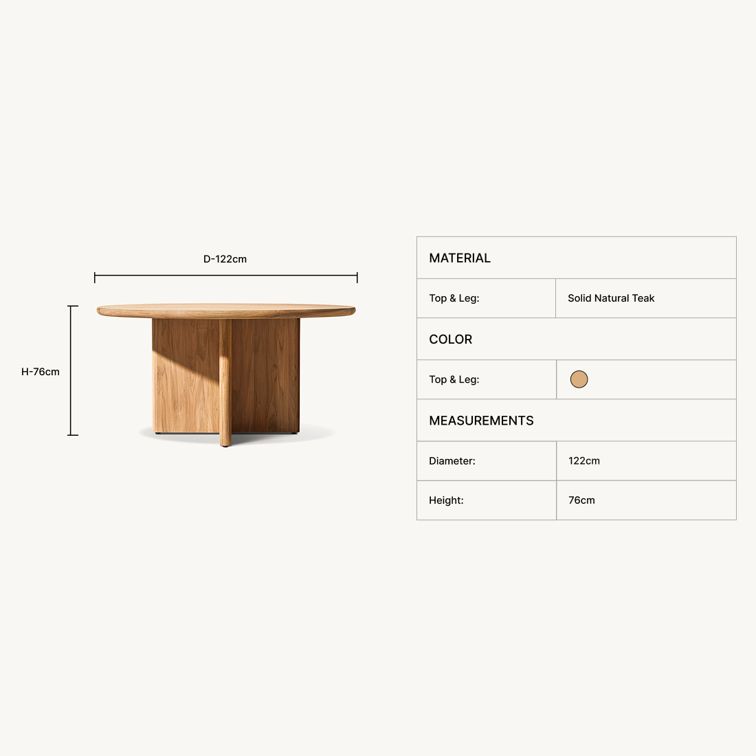 Auren Teak Dining Table