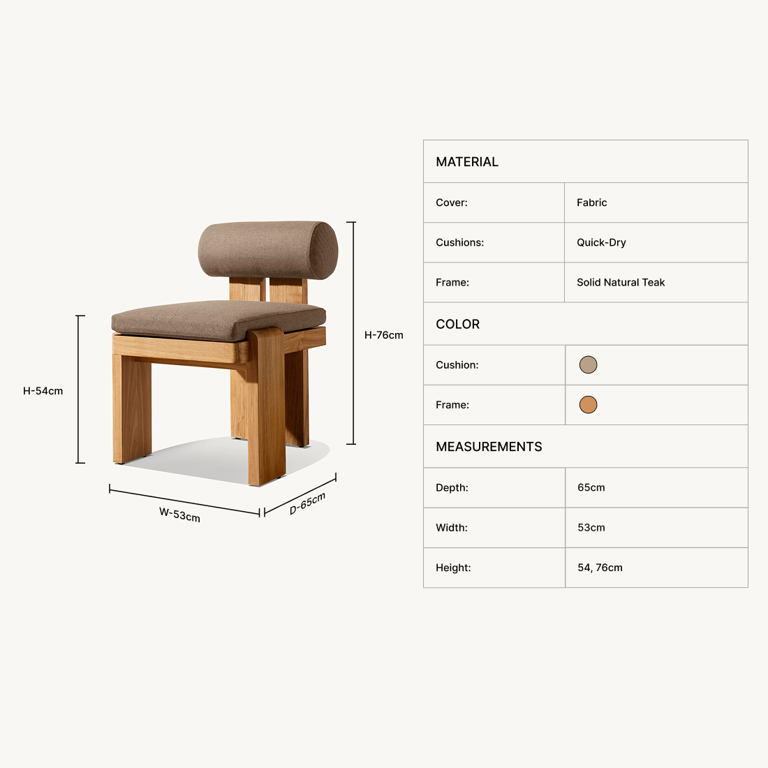 Ovelle Teak Dining Chair