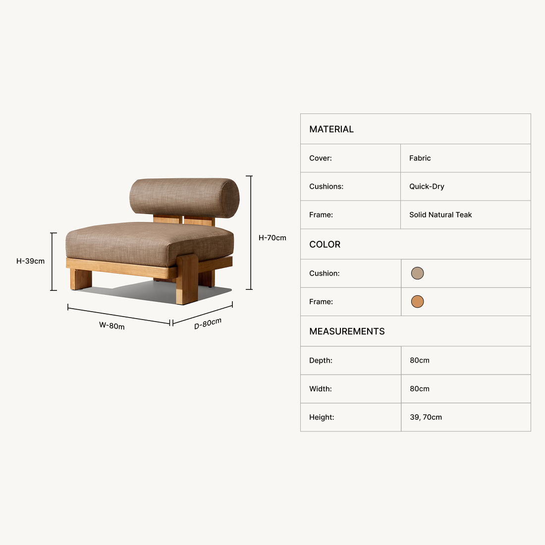 Ovelle Teak Lounge Chair