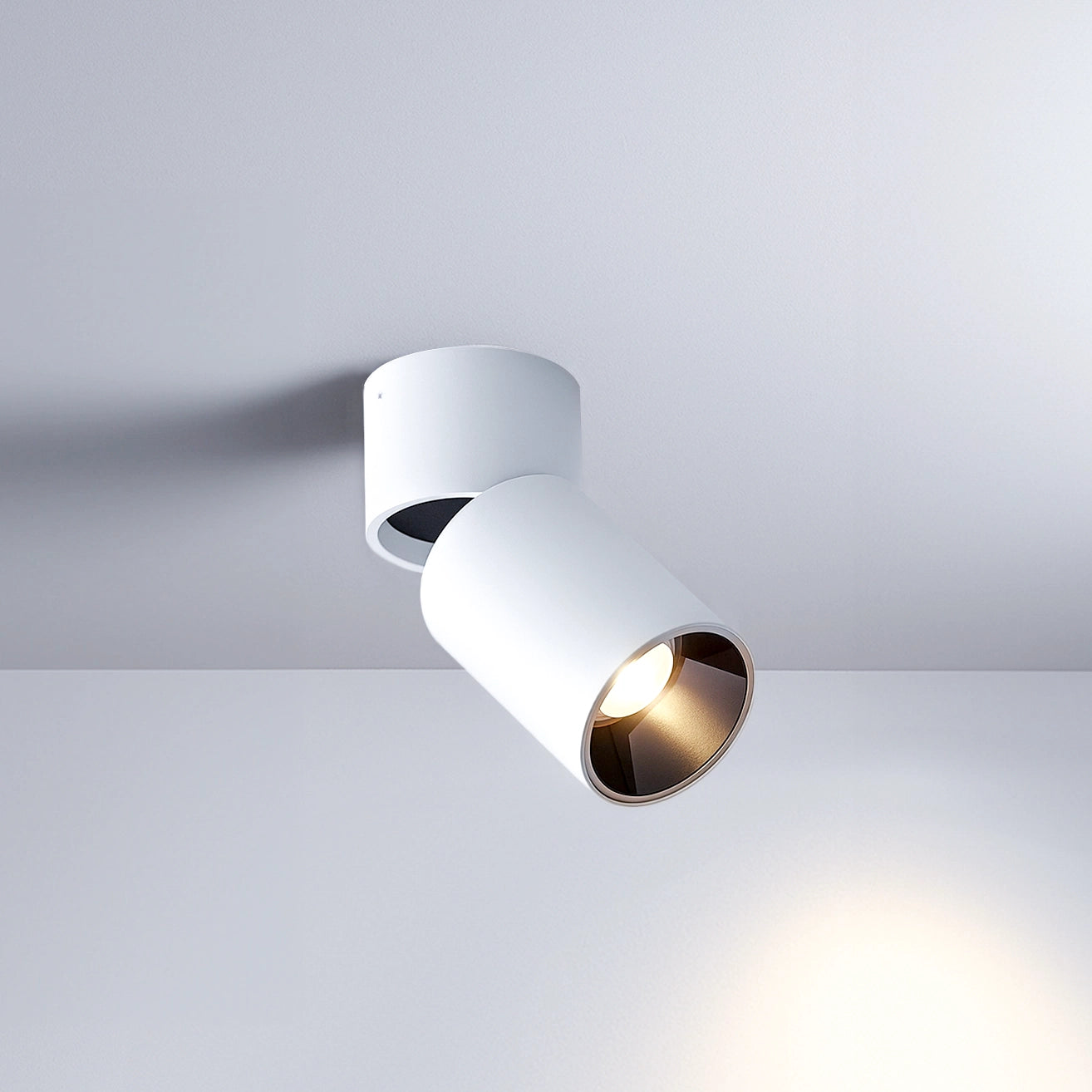 Ceiling-mounted rotatable LED spotlight