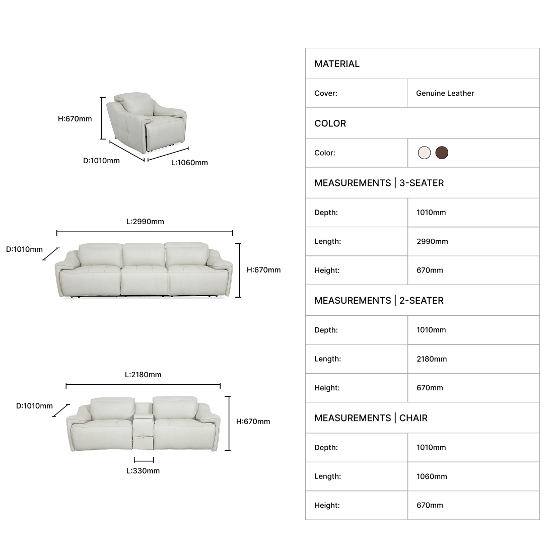 Valenno Recliner Sofa