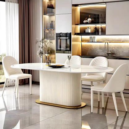 Italian Light Luxury Rock Board Dining Table